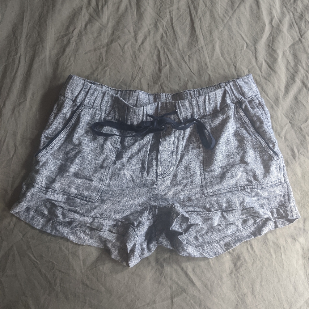 Caslon high rise linen chambray shorts small - Picture 3 of 3